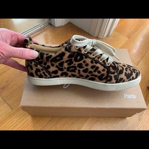 Leopard Louboutin Sneakers 37.5 EUC